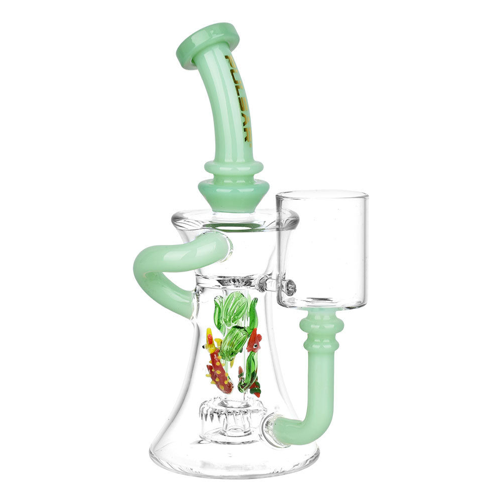 Pulsar Aquatic Soiree Recycler Water Pipe in Assorted Colors with Disc Percolator and 8.5" Height