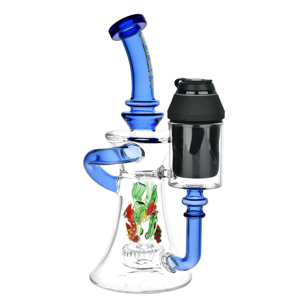 Pulsar Aquatic Soiree Recycler Water Pipe in Assorted Colors with Disc Percolator for Concentrates
