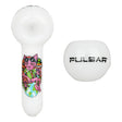 Pulsar Artist Series 5" Spoon Pipe - Chill Cat Design on Clear Borosilicate Glass