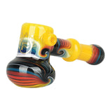Pulsar Atomic Wavelength Bubbler Pipe in colorful borosilicate glass, side angle view