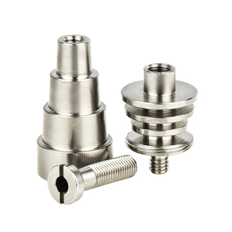 Pulsar Axial 6-in-1 Titanium & Quartz Hybrid Nail for Dab Rigs, versatile male-female joint compatibility