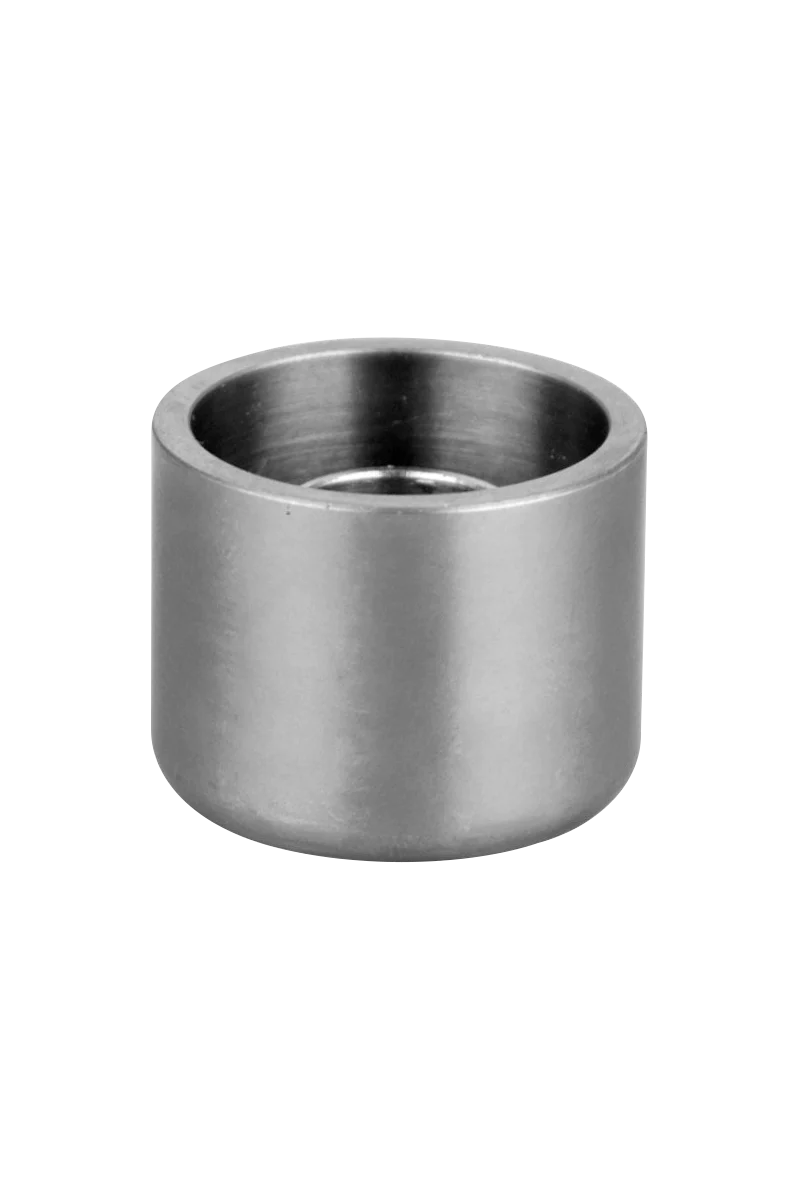 Pulsar Axial eNail 25mm Titanium Donut Cup, front view on white background, vape accessory