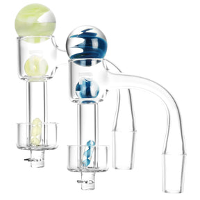 Pulsar Axial Enail Kit with 14mm Male Joint and Assorted Color Carb Caps, Front View