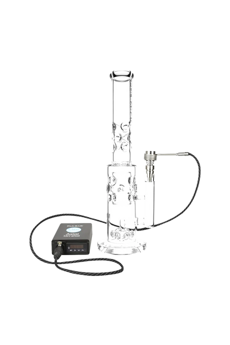 Pulsar Axial Mini eNail Kit for concentrates, 25mm steel design, side view on white background