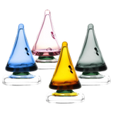 Pulsar Ball Spinner Carb Caps in assorted colors for Enails, made of borosilicate glass