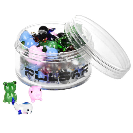 Pulsar Animal Banger Insert Beads, Assorted Colors, 50 Pack, Borosilicate Glass, for Dab Rigs