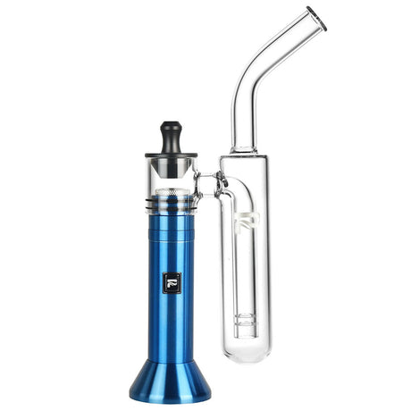 Pulsar Barb Fire H2O Vape Kit in Blue, 1450mAh Battery, Front View with Glass Attachment