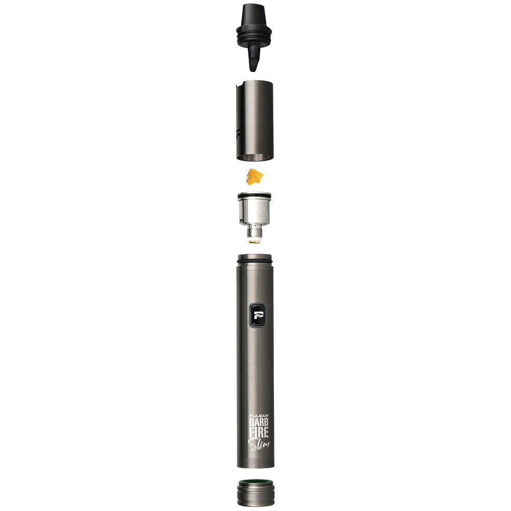 Pulsar Barb Fire Slim Vape in Black, 800mAh Battery, Variable Voltage, Front View