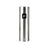 Pulsar Barb Flower Battery in Silver - Front View - Steel Vaporizer Battery for Enhanced Airflow