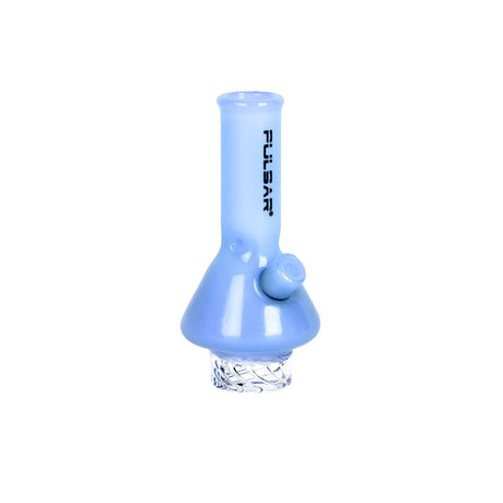 Pulsar Opaque Blue Helix Carb Cap, 30mm beaker design, borosilicate glass, for dab rigs, front view