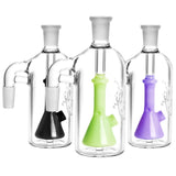 Pulsar Beaker Perc Ash Catchers in black, green, purple - 90 Degree Joint - Front View