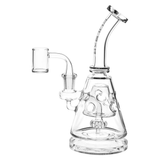 Pulsar Bent Neck Pyramid Glass Dab Rig | 8" | 14mm F