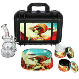 Pulsar Bent Neck Water Pipe V2 Smokers' Hard Case Travel Set | Cowboy Alien | 6" | 14mm F