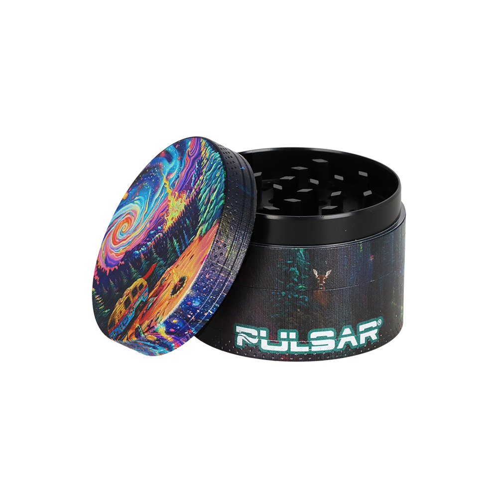 Pulsar Bent Neck Water Pipe V2 Smokers' Hard Case Travel Set | Starry Camp | 6" | 14mm F
