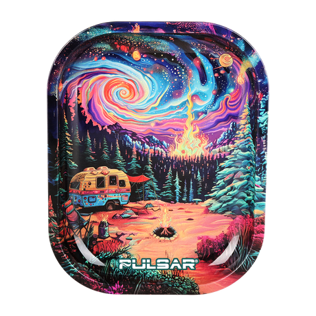 Pulsar Bent Neck Water Pipe V2 Smokers' Hard Case Travel Set | Starry Camp | 6" | 14mm F