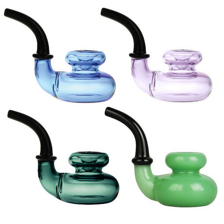 Pulsar Bi-Level Sherlock Handpipes in Assorted Colors with Durable Borosilicate Glass