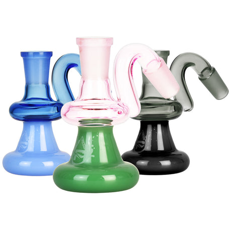 Pulsar Bicolor Dry Ash Catchers in assorted colors with 45-degree 14mm joints