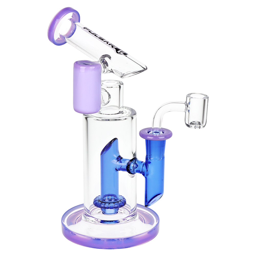 Pulsar Bicolor Fractured Tower Glass Dab Rig | 8" | 14mm F