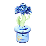 Pulsar Blooming Flower Hand Pipe, 5" Borosilicate Glass, Front View on White