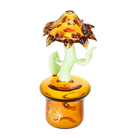 Pulsar Blooming Flower Hand Pipe, 5" Borosilicate Glass, Front View on White Background