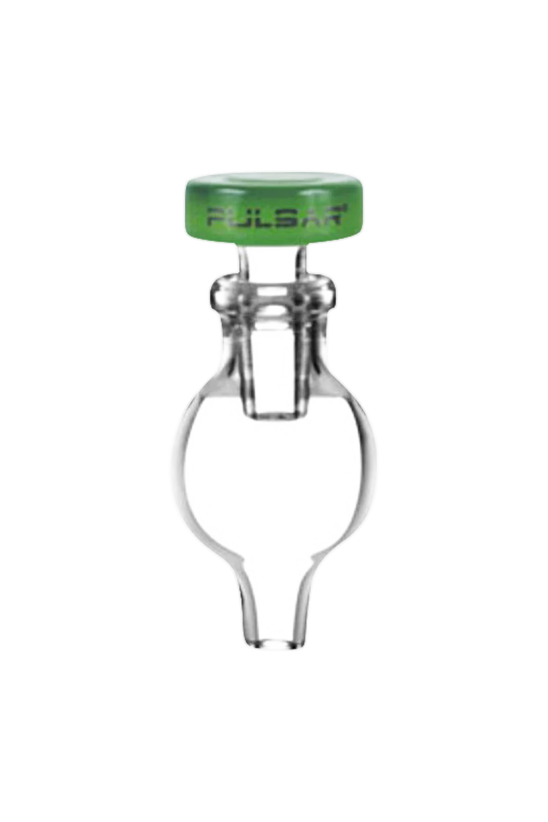 Pulsar Bubble Carb Cap in Borosilicate Glass with Airflow Control for Dab Rigs - Front View