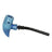 Pulsar Bubble Matrix Hammer Hand Pipe in Blue, Borosilicate Glass, Side View on White Background