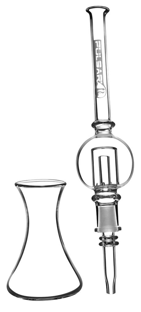 Pulsar Bubble Vapor Vessel, 8.5" with Quartz Tip & Stand, Portable Dab Straw