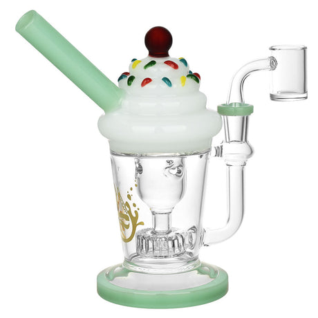 Pulsar Cherry On Top Recycler Dab Rig, 7-inch, with intricate glasswork and side-mounted banger