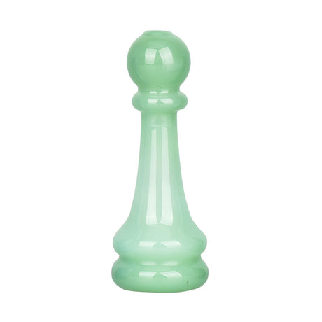 Pulsar Chess Pawn Chillum Pipe in Borosilicate Glass, 3 Inch, 5pc Set, Front View on White