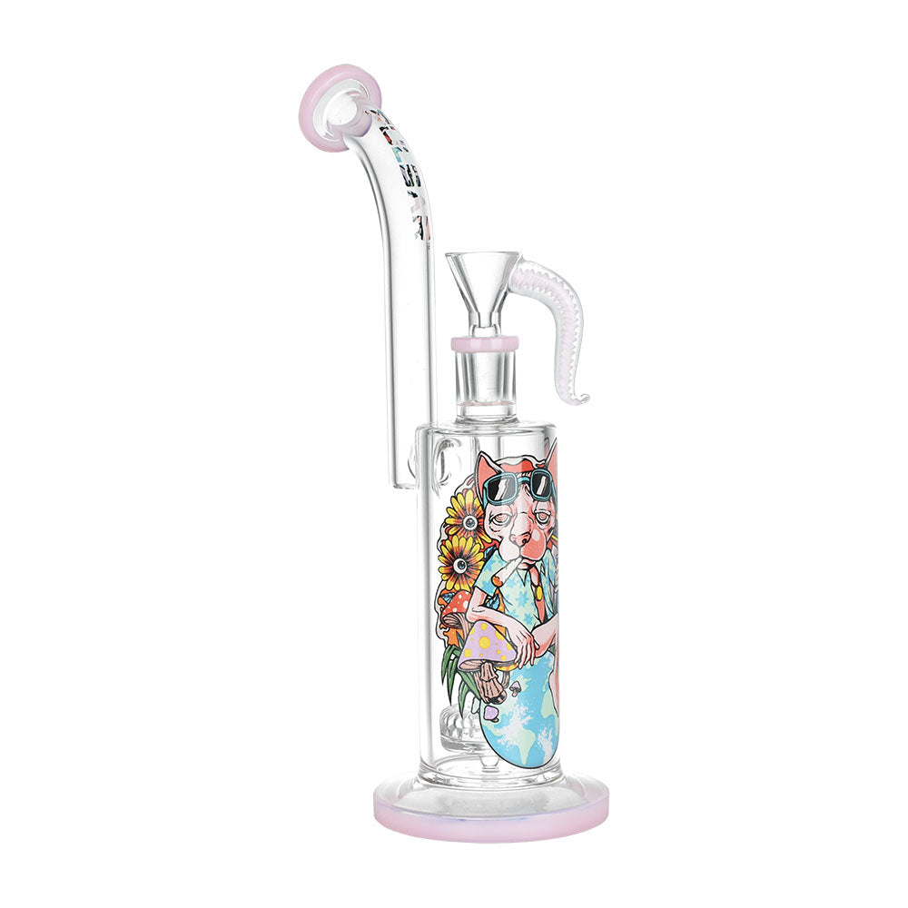 Pulsar Chill Cat Rig-Style Water Pipe, 10.5", 14mm Female, Borosilicate Glass, Front View