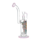 Pulsar Chill Cat Artist Series Rig-Style Water Pipe, 10.5" tall, 14mm female joint, front view