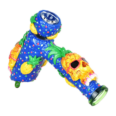 Pulsar Chill Pineapple Bubbler Pipe, 8", 19mm Female Joint, Colorful Tropical Design