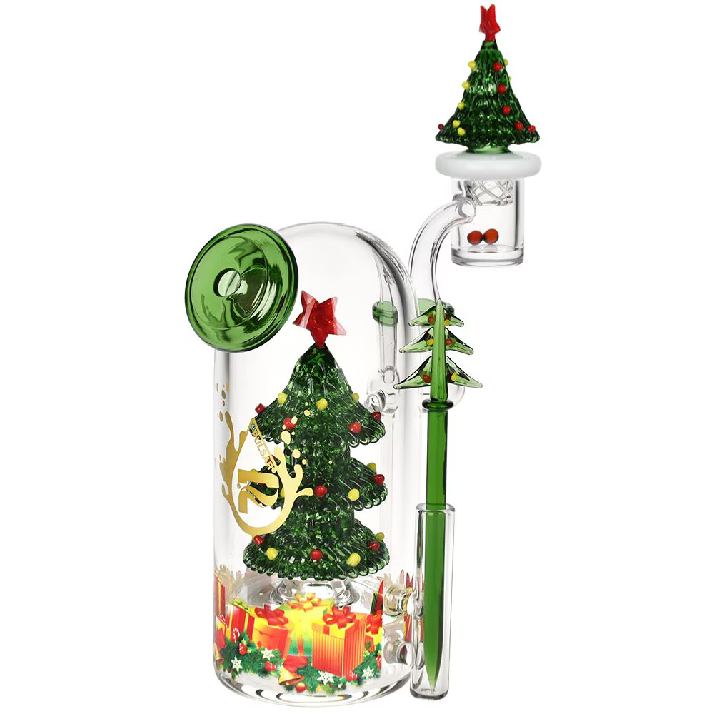 Pulsar Christmas Tree Glass Dab Rig Set | 5.75" | 14mm F