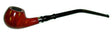 Pulsar Churchwarden Wood Tobacco Pipe, 7.5" Long, Side View on White Background
