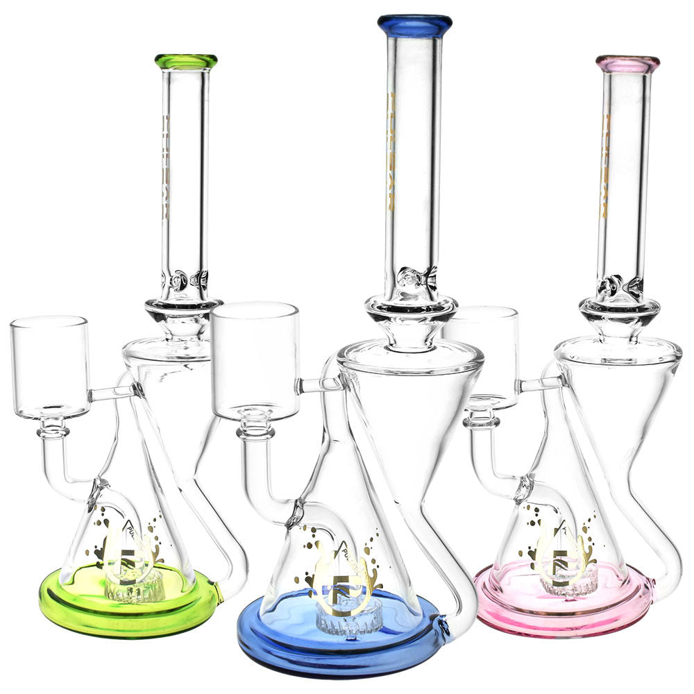 Pulsar Clean Recycler Water Pipes for Puffco Proxy, Borosilicate Glass, 11.75" Height, in Black, Blue, Green, Pink