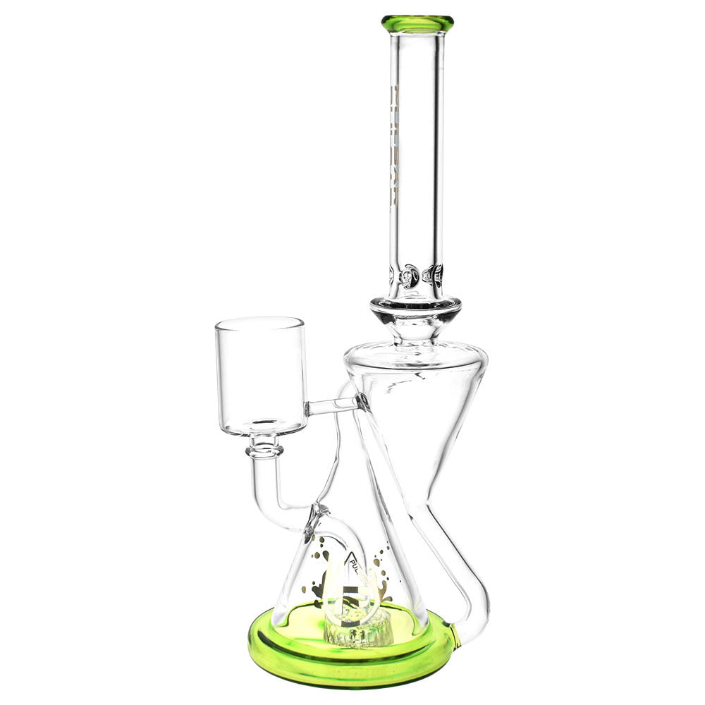 Pulsar Clean Recycler Water Pipe with Neon Accents, Front View, for Puffco Proxy