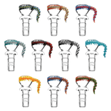 Assorted Pulsar Color Matrix Herb Slides for bongs, borosilicate glass, front view