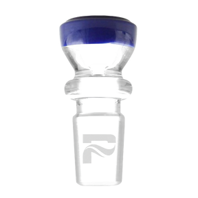 Pulsar Color Ring Herb Slide in Borosilicate Glass with Male Joint, Front View