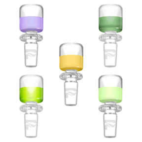 Assorted Pulsar Colored Glass Herb Slides in heavy wall borosilicate, for dry herbs, top view