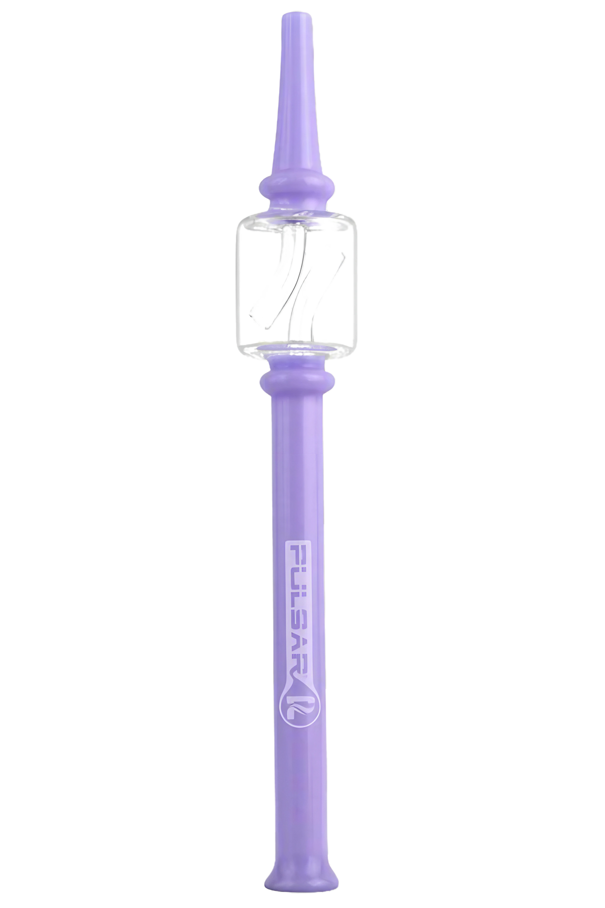 Pulsar 8" Borosilicate Glass Dab Straw Nectar Collector in Purple - Front View