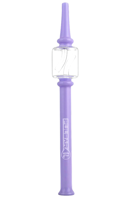 Pulsar 8" Borosilicate Glass Dab Straw Nectar Collector in Purple - Front View