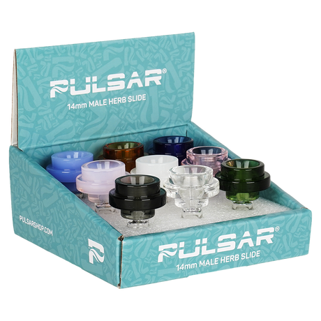 Pulsar Cool Ring Herb Slide | 14mm M | Assorted Colors | 9ct Display