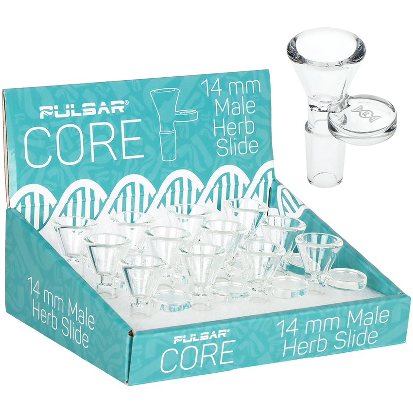 Pulsar CORE Glass Herb Slide | 14mm M | 12ct Display
