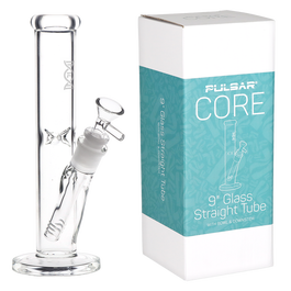 Pulsar CORE Straight Tube Glass Water Pipe | 9" | 14mm F