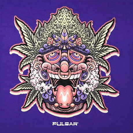 Pulsar Cotton T-Shirt in Purple featuring a Kush Native Graphic Design, Size Options Available