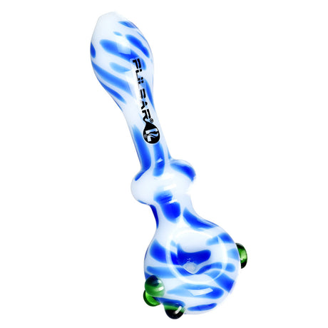 Pulsar Creme Color Swirl Hand Pipe with Borosilicate Glass, Assorted Colors, Front View