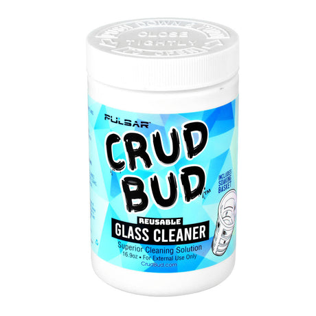 Pulsar Crud Bud Reusable Glass Cleaner 16.9oz container front view on white background
