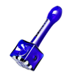 Pulsar Cube Universe Spoon Pipe in blue with galaxy design, ideal for dry herbs, top view