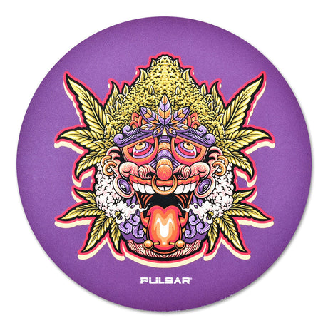 Pulsar DabPadz Fabric Top Dab Mat with Kush Native Design, Protective Accessory for Dab Rigs