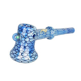 Pulsar Deco Hammer Hand Pipe with Opal Bead, Assorted Colors, Side View on White Background